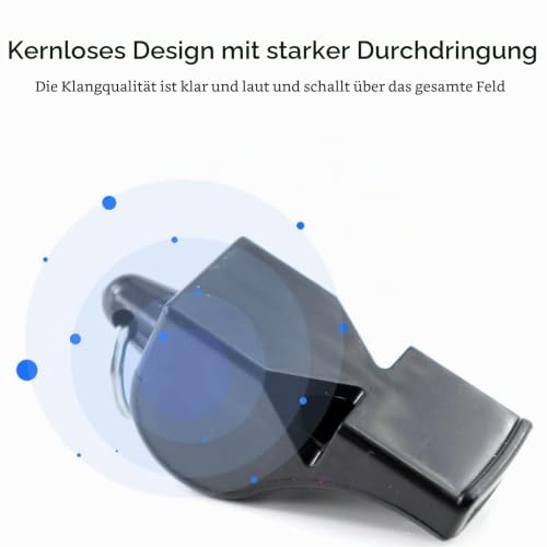 Yoezuo Pfeife mit Schlüsselband, 4 Stück Farben Plastik Trillerpfeife