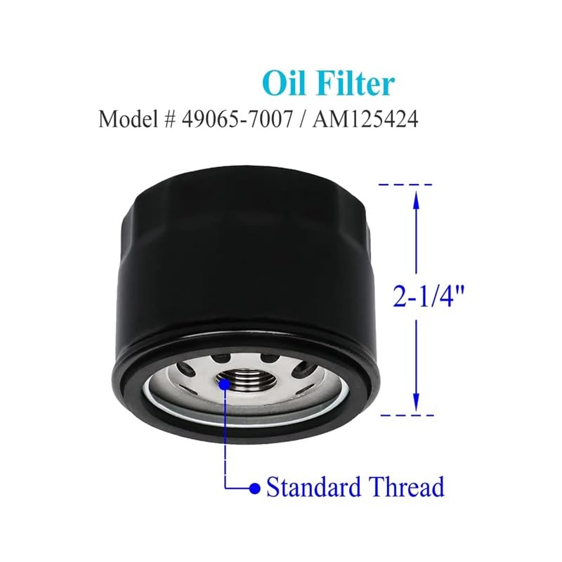 1 Juego de Kit de Ajuste for Tractor cortacésped FR651V FR730V FS481V, reemplazo for Filtro de Aceite 49065-7007 for Filtro de Aire 11013-7047