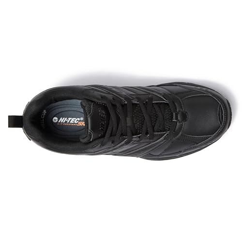 Image of HI-TEC Fusion SR Non Slip Shoes for Men Food Service - Black Comfort Restaurant Slip Resistant Work Mens Sneakers, Medium or Extra Wide
