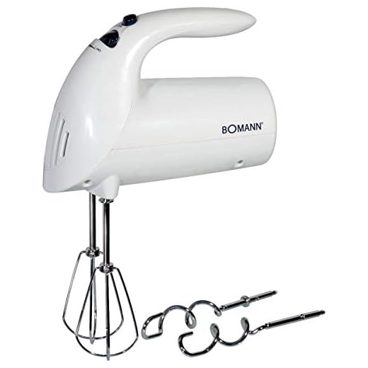 Bomann HM 350 CB Batidora de repostería, 5 velocidades, 250 W, 0 Decibelios, Plástico, Blanco