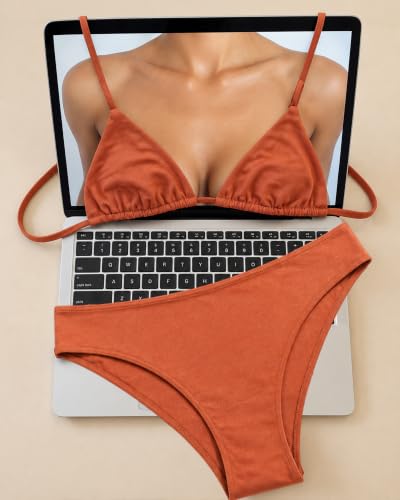 Image of FINETOO Cotton Underwear for Women Sexy Cheeky Bikini Panties Lingerie