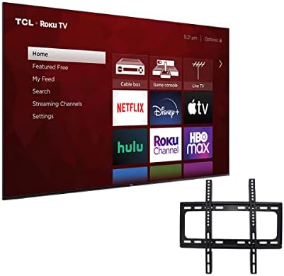 TCL 50-Inch LED Class 4-Series 4K 2160p UHD HDR HDMI Smart TV Dual-Band WiFi & Ethernet Port Works with Siri Alexa & Google Assistant + Free Wall Mount (No Stands) 50S451 (Renewed)