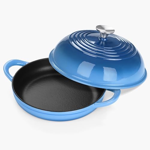 HaSteeL Forno holandês de ferro fundido de 5 litros, panela esmal...