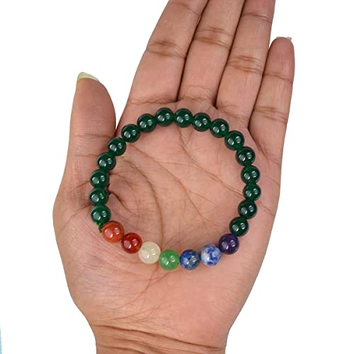 Image of Reiki Crystal Products Certified Natural Crystal Stone 8 mm Round Beads Bracelet for Men and Women | Reiki Charged Gemstone Bracelets | Multiple Stone Variants Available