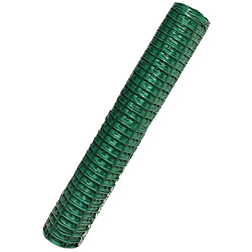 Suregreen Barrier Fencing Mesh | 1m x 50m | Green | 140g/m² | 7kg | Heavy Duty, High Density, Reusable, Recycled Plastic, Temporary Barrier Fencing