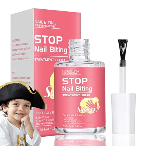 Stop Nägelkauen Nagellack - 15ml No Bite Nagellack, Daumenlutschen Stop Nails Polish - Natürlich, anti nagelkauen, gegen fingernägel beißen - Stop Biting Your Nails Für Kinder und Erwachsene