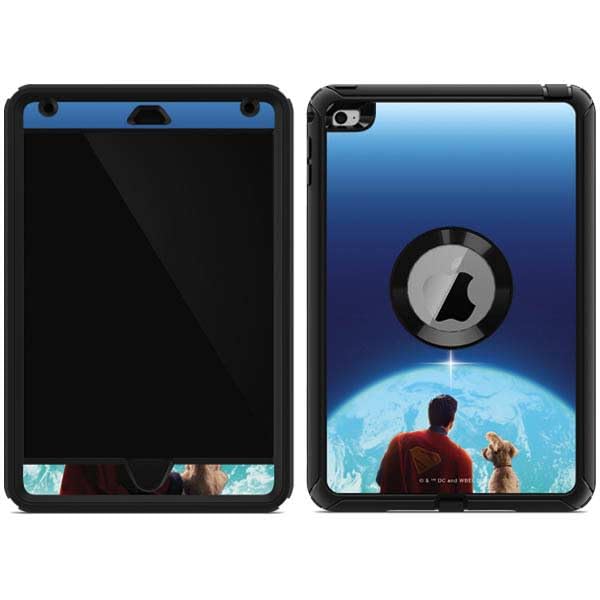 Skinit Decal Phone Skin Compatible with OtterBox Defender iPad mini 4 - Officially Licensed Superman 2025 Superman & Krypto Watch The Earth Design
