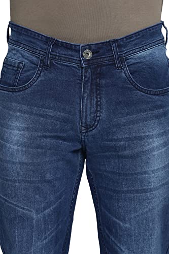 Image of Allen Cooper Slim Mid Rise Stretchable Denim Jeans for Men