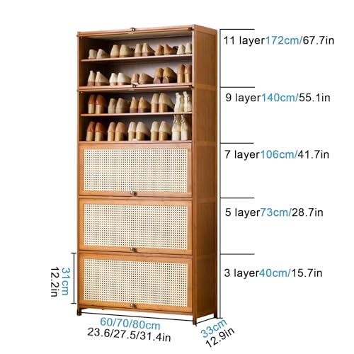 Meuble à chaussures coulissant vertical réglable pour petit espace