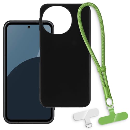 OAGELIM 2-in-1�ی�P�[�X�ƃ��X�g�X�g���b�v Sharp Aquos Sense 9 5G �Ƃ̌݊������� ���O���\�ȃ��j���[�h�t���d�b�J�o�[�A����~�ߕ����h�~�O���b�v�n���h�� (�u���b�N + �O���[��)