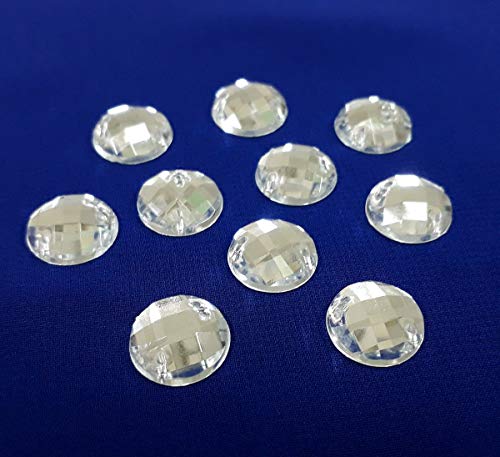 Perlin Sew-On Rhinestone Gems for Sewing Round Set Crystal Acrylic Stones Crystal Flatback for Garment Crafts Clothing and Bag Decoration (8 mm 100 Pieces) - Image 3