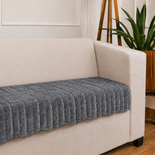 Image of STITCHNEST 'Haven Soft Series' 3 Seater Sofa Cover |Premium Velvet Fabric, Washable & Durable Furniture Cover for Modern Living Rooms