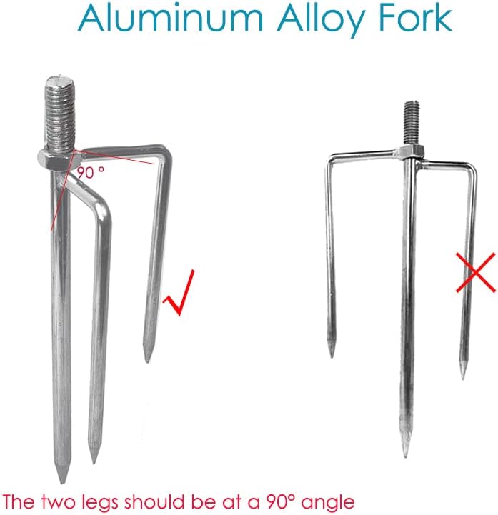 Miniatura 4 de Fotoleey Soporte para cámara de rastro Montaje en tierra Ajustable Aluminio Material Max.47.2 in Altura