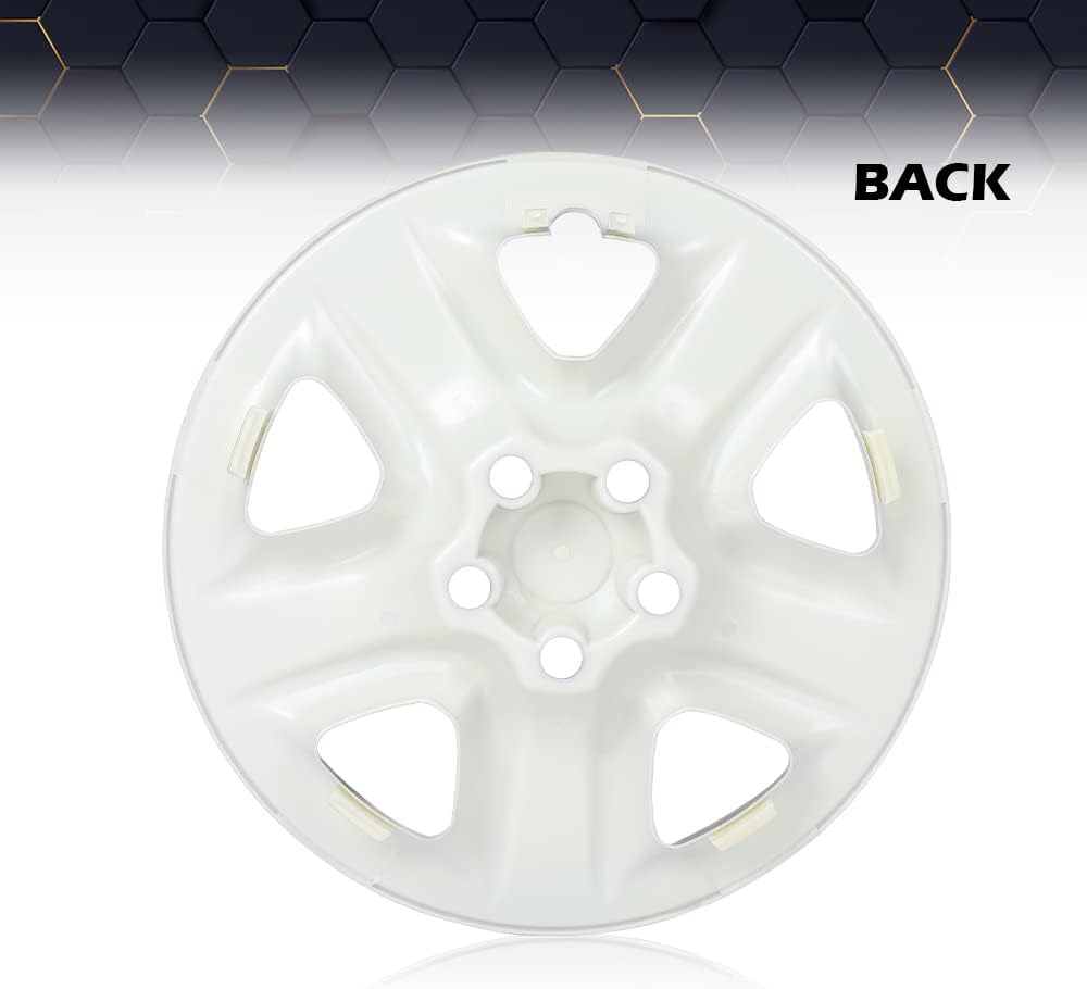 PIT66 Hubcap, Compatible with 2006-2012 Toyota RAV4 5-Spoke 17” Wheel Silver Skin Hub Cap Cover 4 PCS #69506