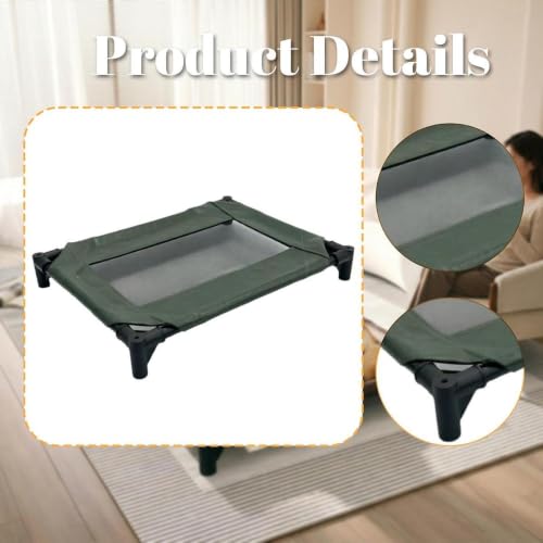 Cama elevada para perros SiaBiced con estructura de hierro y cojín cómodo de malla 3