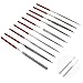 KALIM 10Pcs Mini Diamond Needle File Set 6 Inch Total Length 150 Grit Diamond File(Usable File Length:2-3/4 Inch)