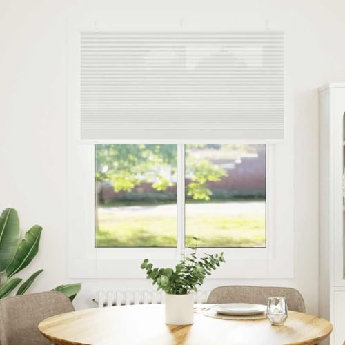 Store plissé gris clair occultant 105 x 150 cm polyester durable