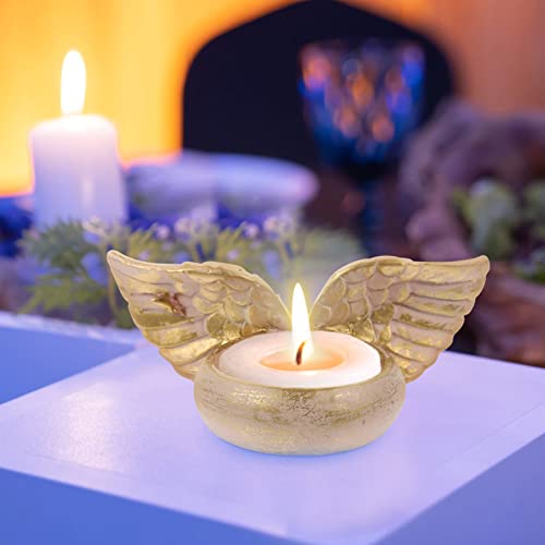 Happyyami Porta-Velas Anjo Tealight Porta-Velas Anjo Da Guarda Porta-Velas Votivas Vintage Peça Cent