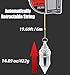 Magnetic Plumb Bob, 15 oz Plumb Bob with 19.7ft String, Auto Retractable, Adjustable for Construction Decoration Carpentry Carpenter Tools, Pin/Nail Attach, Quickly Stabilize