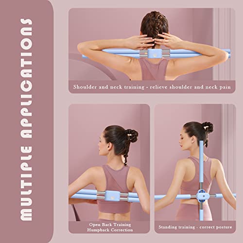 Posture Corrector, Yoga Sticks Stretching Tool, Yoga Training Sticks For Posture, Back Straightener Posture Corrector, Back Brace Retractable Design Humpback Correction Stick For Adult And Child #TOP5