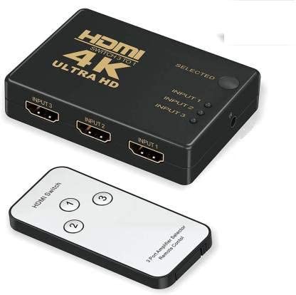 Yaksha 3 Port HDMI Switch with Remote Control, 3 HDMI Input to 1 HDMI Output Full HD 1080P, 1.4V Version Cable with Remote for Fire Stick, X Box one, PS3, PS4, LED, TV (with Remote) (Black) (B09YYZMHF9) Amazon Price History, Amazon Price Tracker