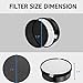 Nispira 2-Packs LV-H132 Air Filter Replacement Compatible with Levoit Air Purifiers LV-H132-RF 3-in-1 True HEPA Carbon Filter 7.5” x 2.4” x 7.5”