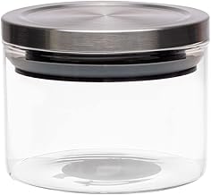 Mimo Style Borossilicato Pote Hermético de Vidro com Tampa, Transparente (Bronze), 370 ml