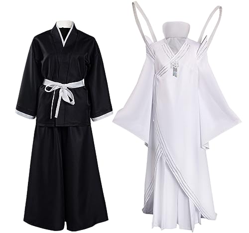 KoleGoe Womens Anime Kuchiki Rukia Cosplay Costume Adult Halloween Japanese Kimono Outfit,Large