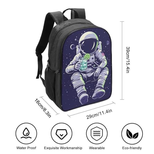 Mochila infantil de astronauta escolar impermeable resistente con tirantes ajustables 2