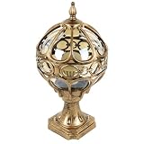 Lampada da Esterno in Stile Vittoriano, con Finitura in Bronzo, con Attacco a Colonna, in Alluminio, per Recinzione, terrazza, IP56, Impermeabile (Bronzo 34 cm)
