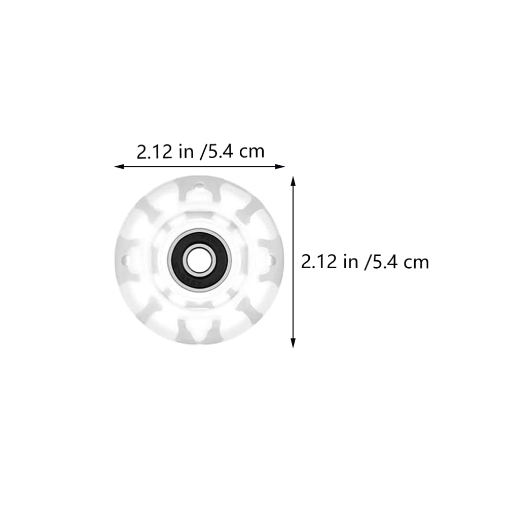 Beaupretty Roller Skate Accessory Double-Row Skate Wheels Skating Supply Flashing Light-up Wheels