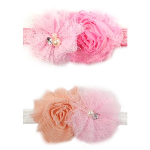 Kella Milla Frayed Shabby Chic Floral Headbands For Baby & Toddler Girls (Set Of 8) #TOP2