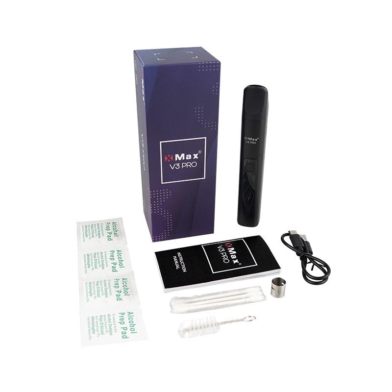 XMAX V3 PRO - Vaporizzatore (nero), evaporatore a convezione, USB C, batteria rimovibile