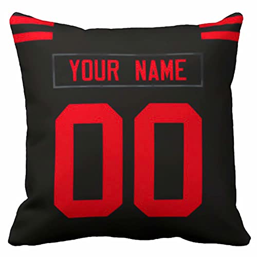 Image of ANTKING Throw Pillow 2 Pack with Custom Name and Number Personalized Gift for Men Women Boys