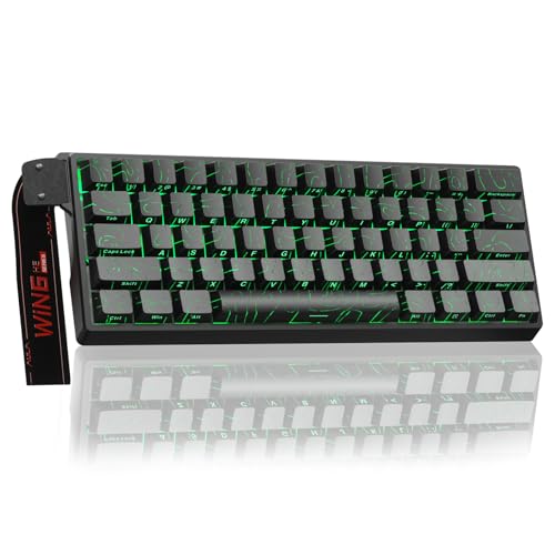 Image of Aula WIN60 HE - 60% Mechanical Gaming Keyboard Wired, Hall Effect Magnetic Switch Hot Swappable, Adjustable Actuation RT Mode, 8000 Hz Polling Rate, RGB Keyboard 60 Percent Compact Design for PC