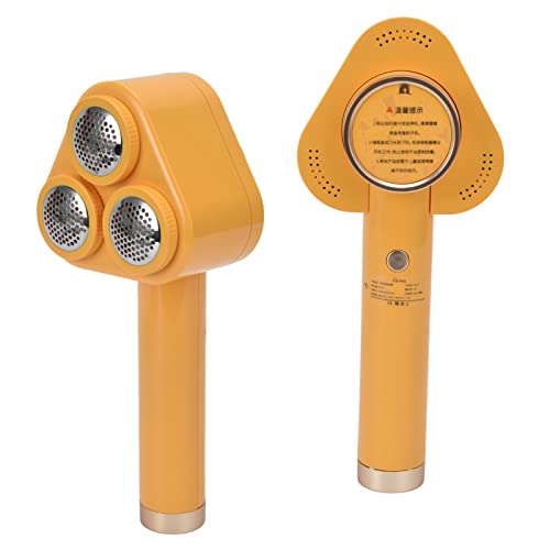 Afeitadora para Telas, Recortadora de Bolas de Pelo Ajustable de 3 Cabezas, Afeitadora para Telas Recargable por USB, Cuchillas de Acero Inoxidable Afeitado Rápido, Quita Abrigos, Suéteres, Pelusas