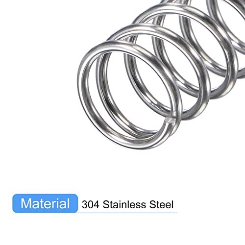 Image of uxcell 5Pcs Compression Spring 304 Stainless Steel 8mmOD,0.8mmWD,20mmFL
