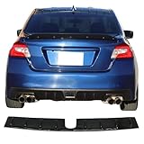 IKON MOTORSPORTS, Rear Window Roof Spoiler Compatible with 2015-2021 Subaru WRX STI & 2012-2016 Impreza Sedan, Vortex OE Style Gloss Black PP Add-on Top Roofline Windshield Visor Spoiler Wing