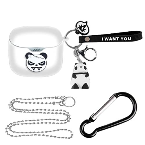 For JBL TUNE FLEX GHOST 用の ケース カバー ワイヤレスイヤホンケース 保護カバー 傷防止 落下防止 耐衝撃 防水 防塵 指紋防止 創造性 かわいい 人気 軽量 分離式 PC素材 ハードケースJBL TUNE FLEX GHOST