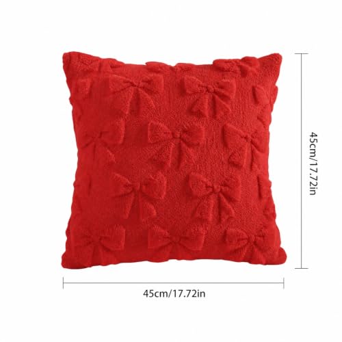Soft Plush 3D Embroidery Square Throw Pillow Covers for Sofa - image 3