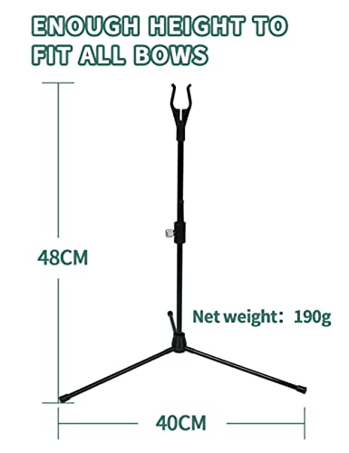 Longbowmaker Archery Stand - Recurve & Compound Bow Rack Holder, 48cm Height (BLACK), as picture - Image 2