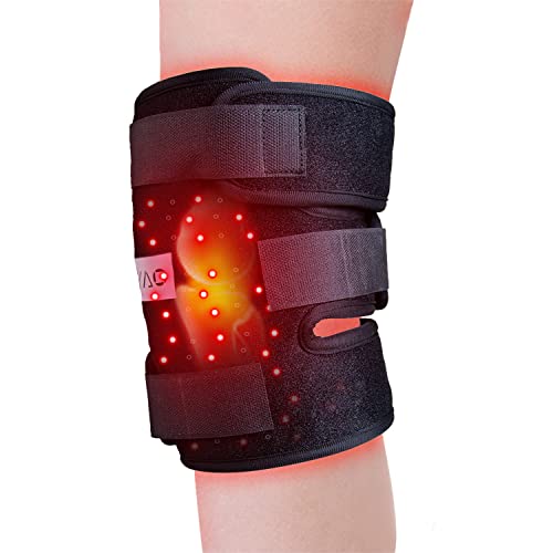 HAIYUE Red Light Therapy Knee Device 880nm Infrared Light Therapy Device for Muscle Relaxation Joint Elbow Arm Pain Relief at Home Hands Free Wearable