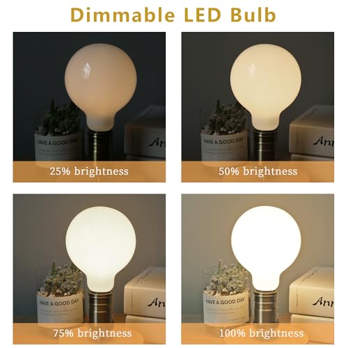 Image of G30 LED Globe Light Bulbs, E26 Base, Neutral White 4000K, 2 Pack
