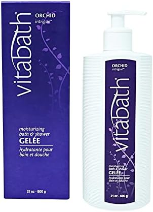 Vitabath Orchid Intrigue Moisturizing Bath & Shower Gel Wash Alluring Botanical Skin-Softening Hydrating & Soothing Skincare, Body Cleanser & Foaming Gelee Bath - Cruelty-Free - 21 oz
