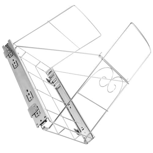 JEWEDECO Soporte Extraíble para Basura de Cocina Ajustable Estante Deslizante bajo Fregadero para Cubo de Basura Fácil Instalación y Alta Capacidad de Carga