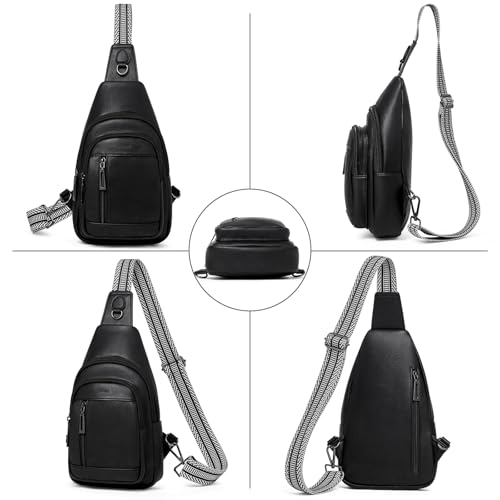 Image of cakang Womens Sling Bag Crossbody Bags for Women Vegan Leather Sling Backpack Daypack Fanny Pack Crossbody Purse Travel