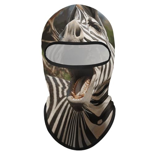 Balaclava para hombre y mujer, máscara para esquiar con diseño divertido de cebra, cubre cara completo para ciclismo miniatura 7