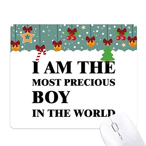 Tapis de souris Noël I Am The Precious Boy en caoutchouc, le cadeau idéal