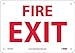 NMC FX120A FIRE EXIT Sign ? 10 in. x 7 in. Standard Aluminum Sign with Red Text on White Base