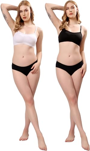 Image of London Hills Women's Cotton Sports Bra for Women Solid Bra Wireless & Non Padded Full Coverage Soft Hold Straps Super Combed Cotton Elastane Stretch Full Coverage Slip-On Active Bra